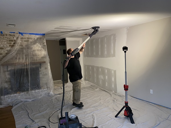 Drywall patch after repair